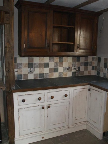 Free standing painted hardwood kitchen